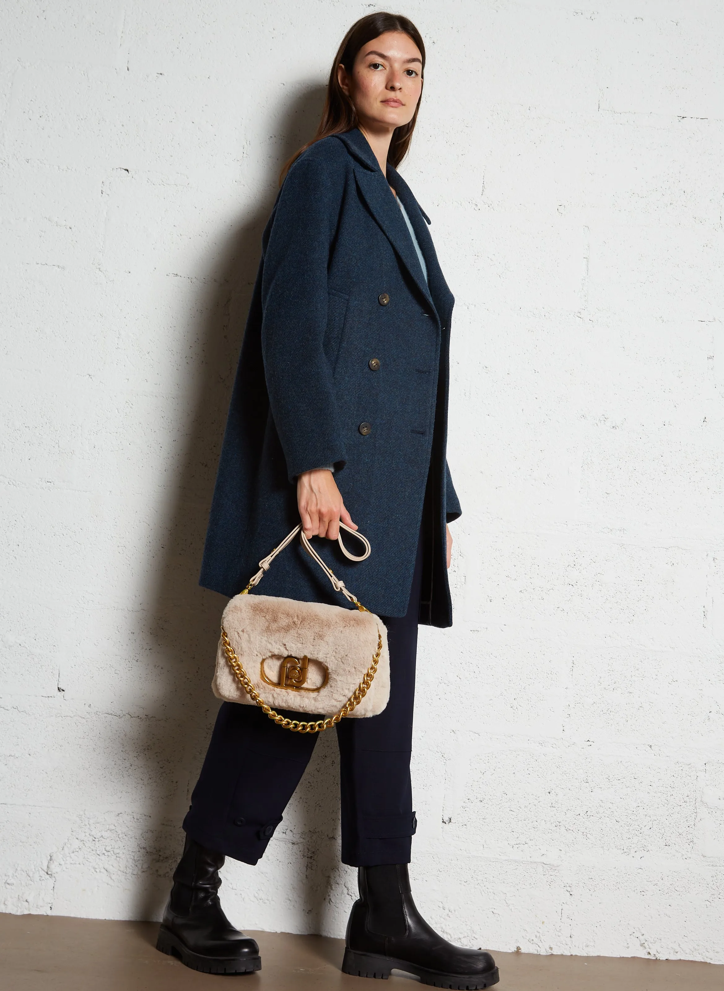  LIU JO   Borsa a tracolla in pelliccia sintetica | Beige