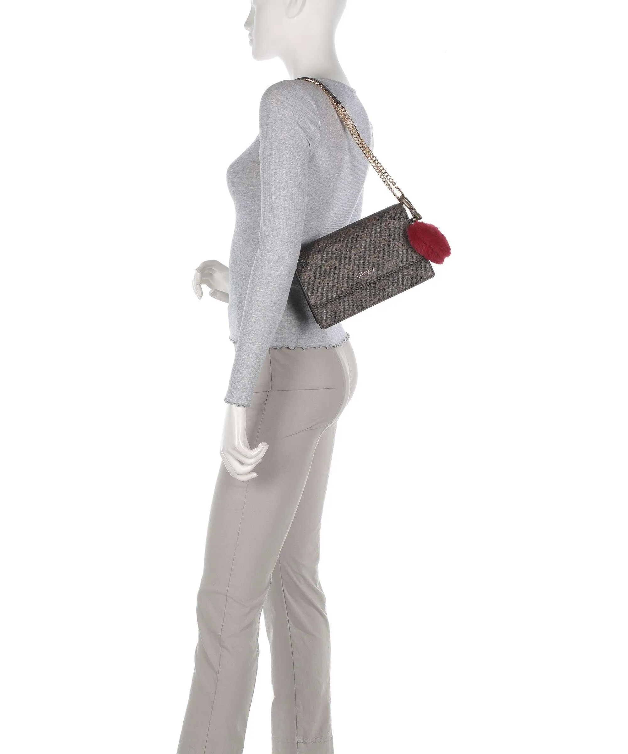  Liu Jo Manhattan Borsa a spalla pelle sintetica marrone scuro  