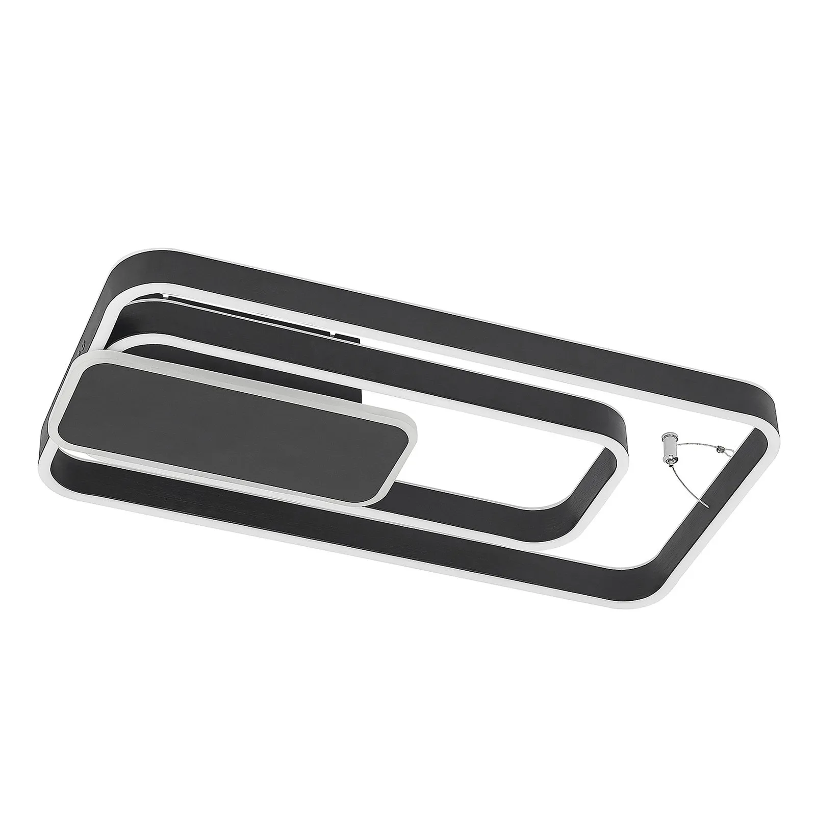 Lucande Kadira Plafoniera LED, 60 cm, nero