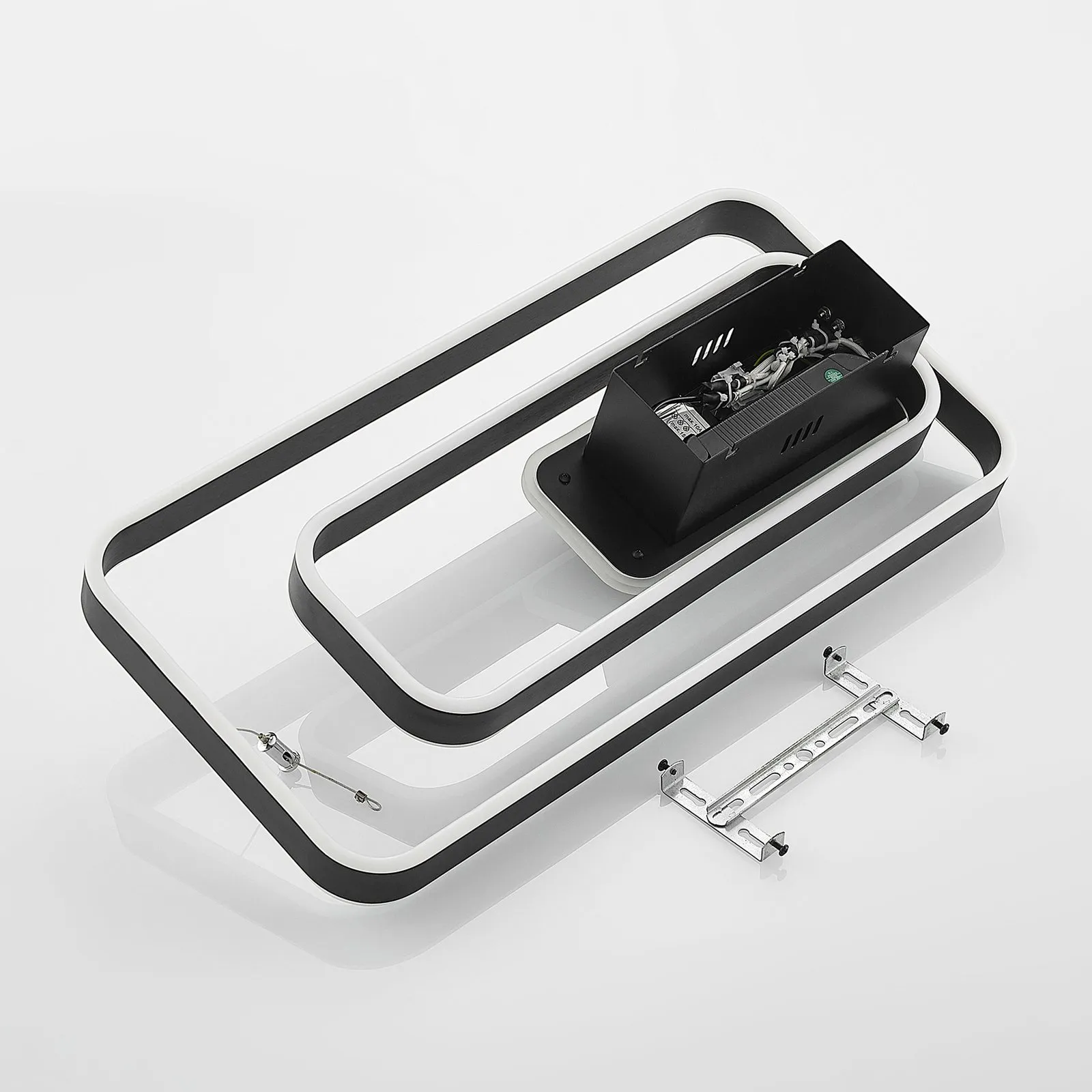 Lucande Kadira Plafoniera LED, 60 cm, nero