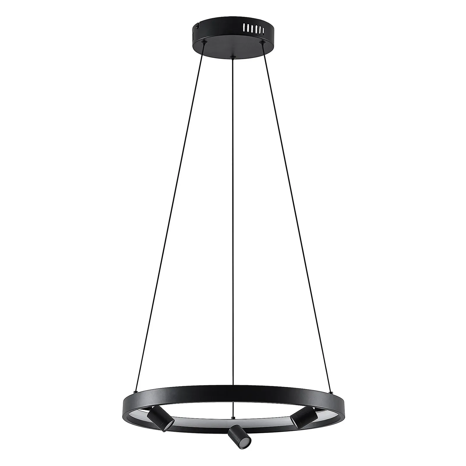 Lucande Paliva LED a sospensione, 48 cm, nero