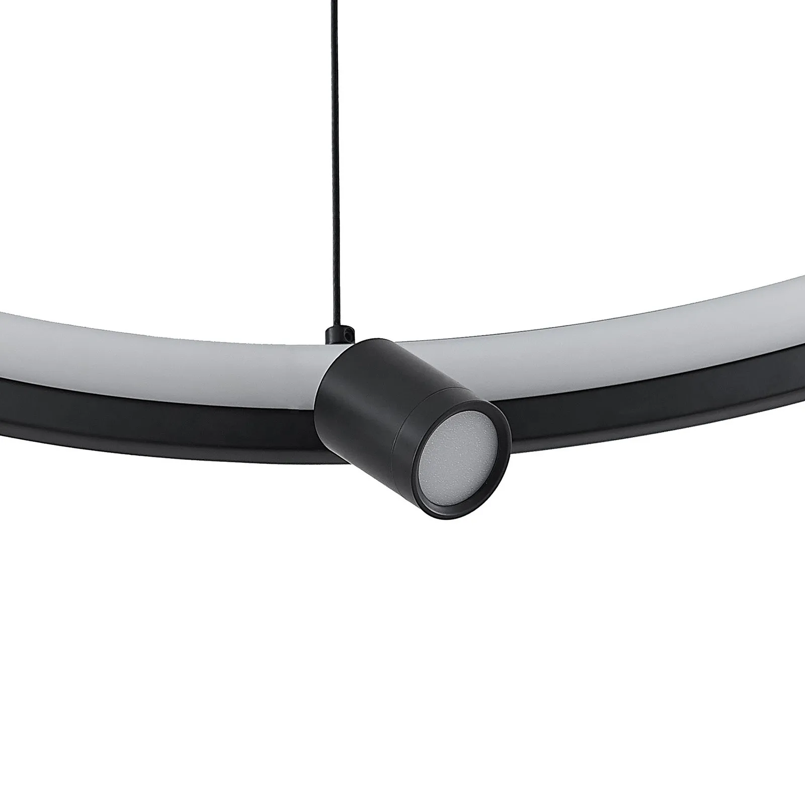 Lucande Paliva LED a sospensione, 48 cm, nero
