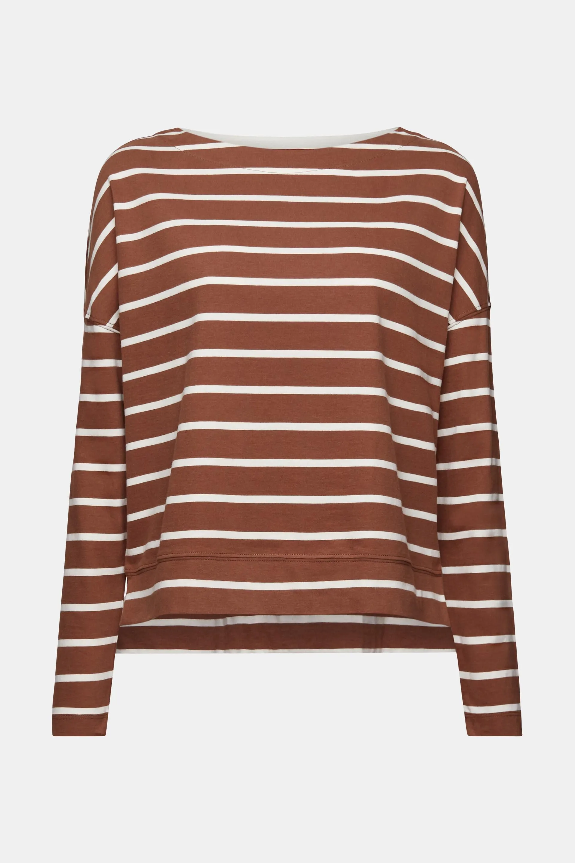 Maglia a maniche lunghe in cotone a righe