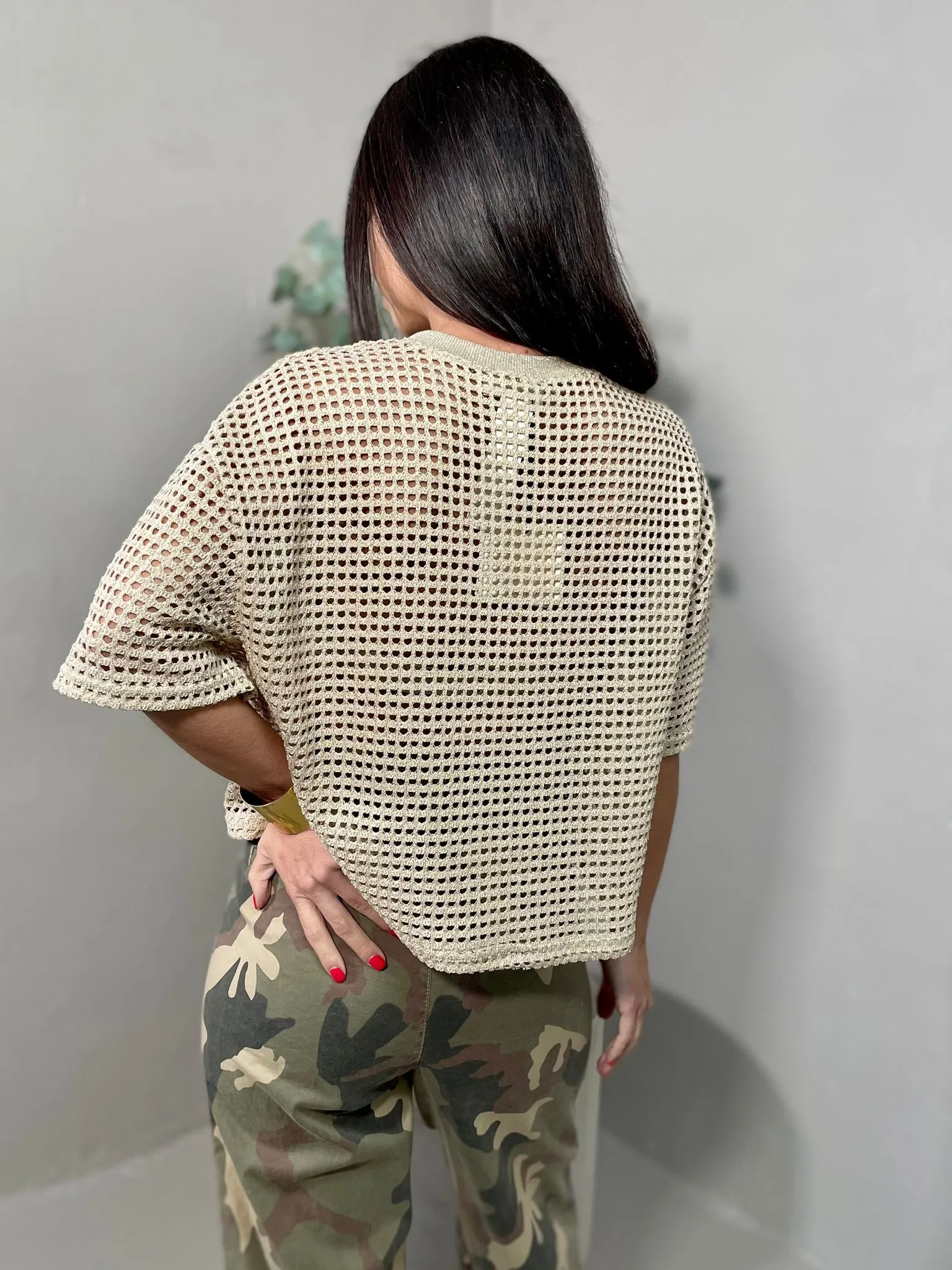Maglia a Rete Crop Vicolo
