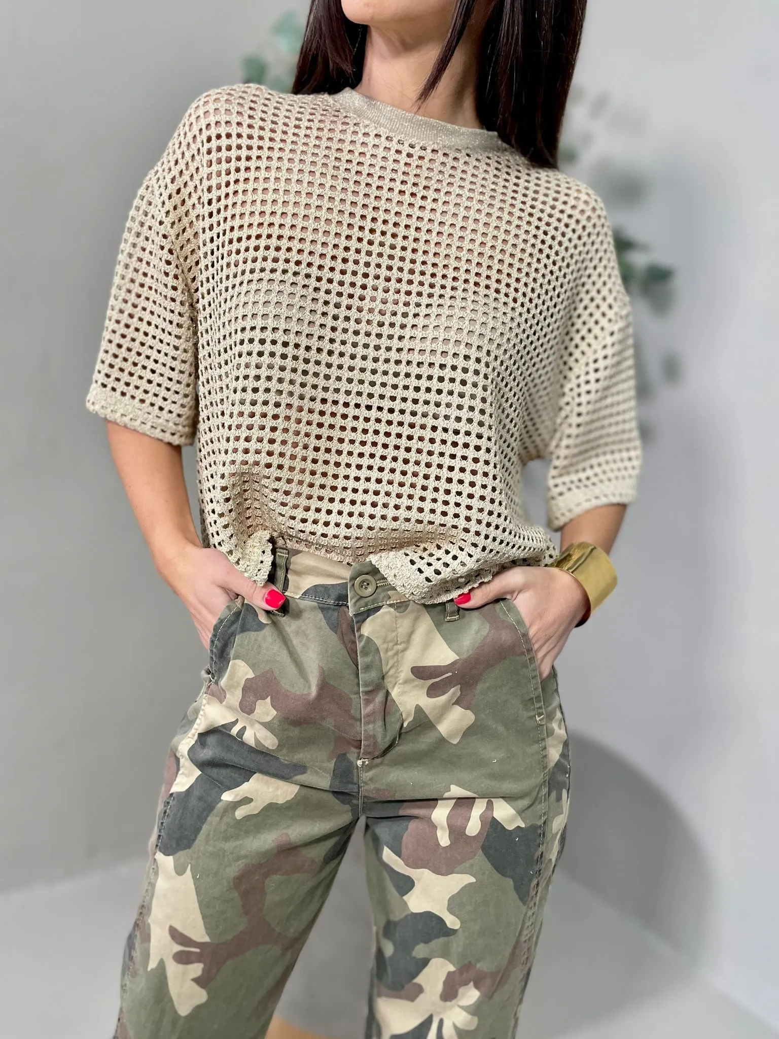 Maglia a Rete Crop Vicolo