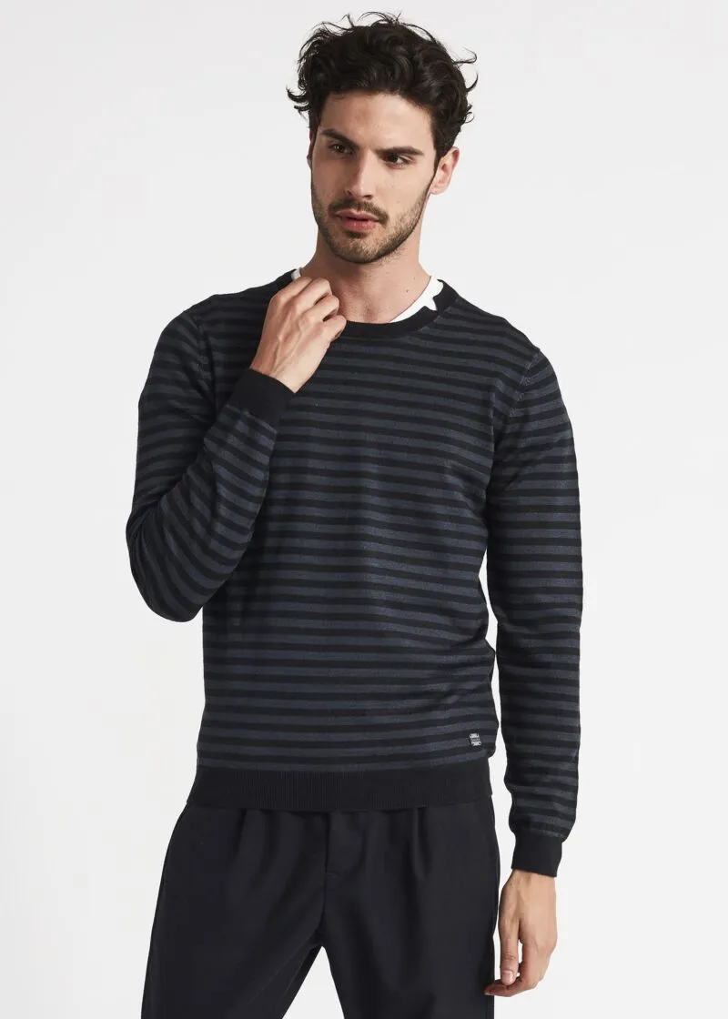 Maglia girocollo a righe