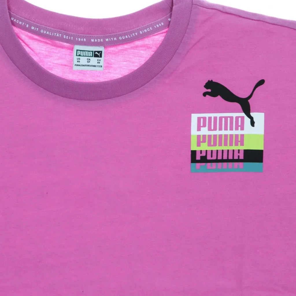 maglietta corta donna brand love oversized tee MAUVE