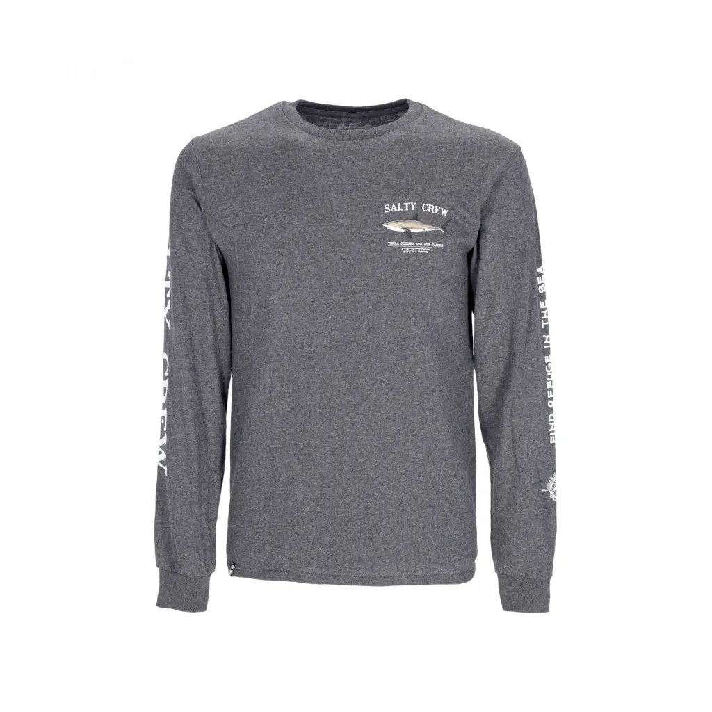 maglietta manica lunga uomo bruce l/s tee CHARCOAL HEATHER