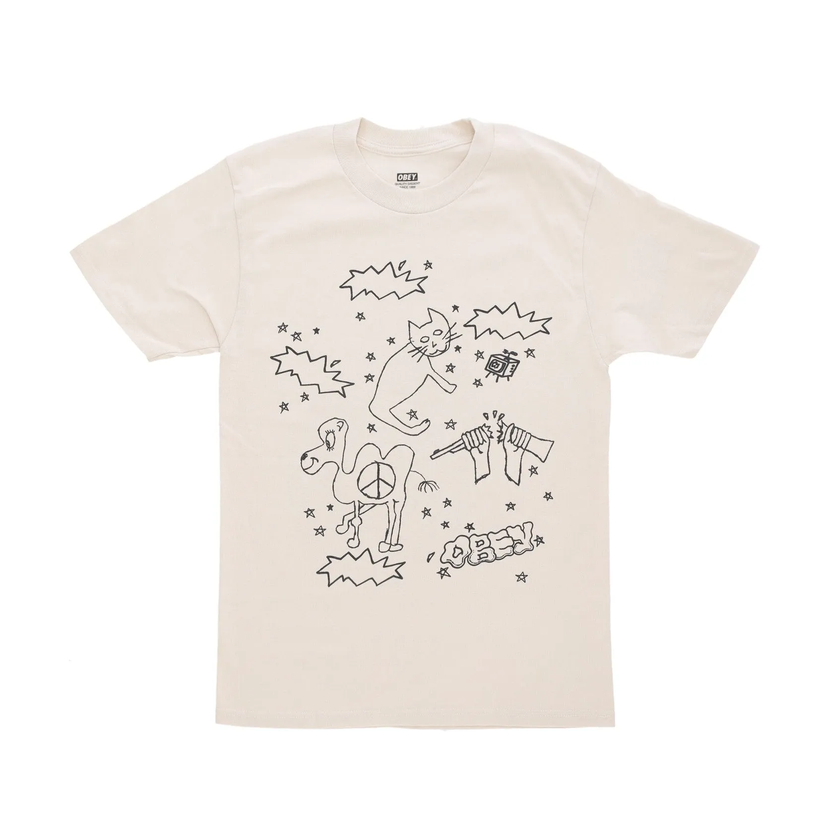 Maglietta Uomo Cat &camel Classic Tee Cream