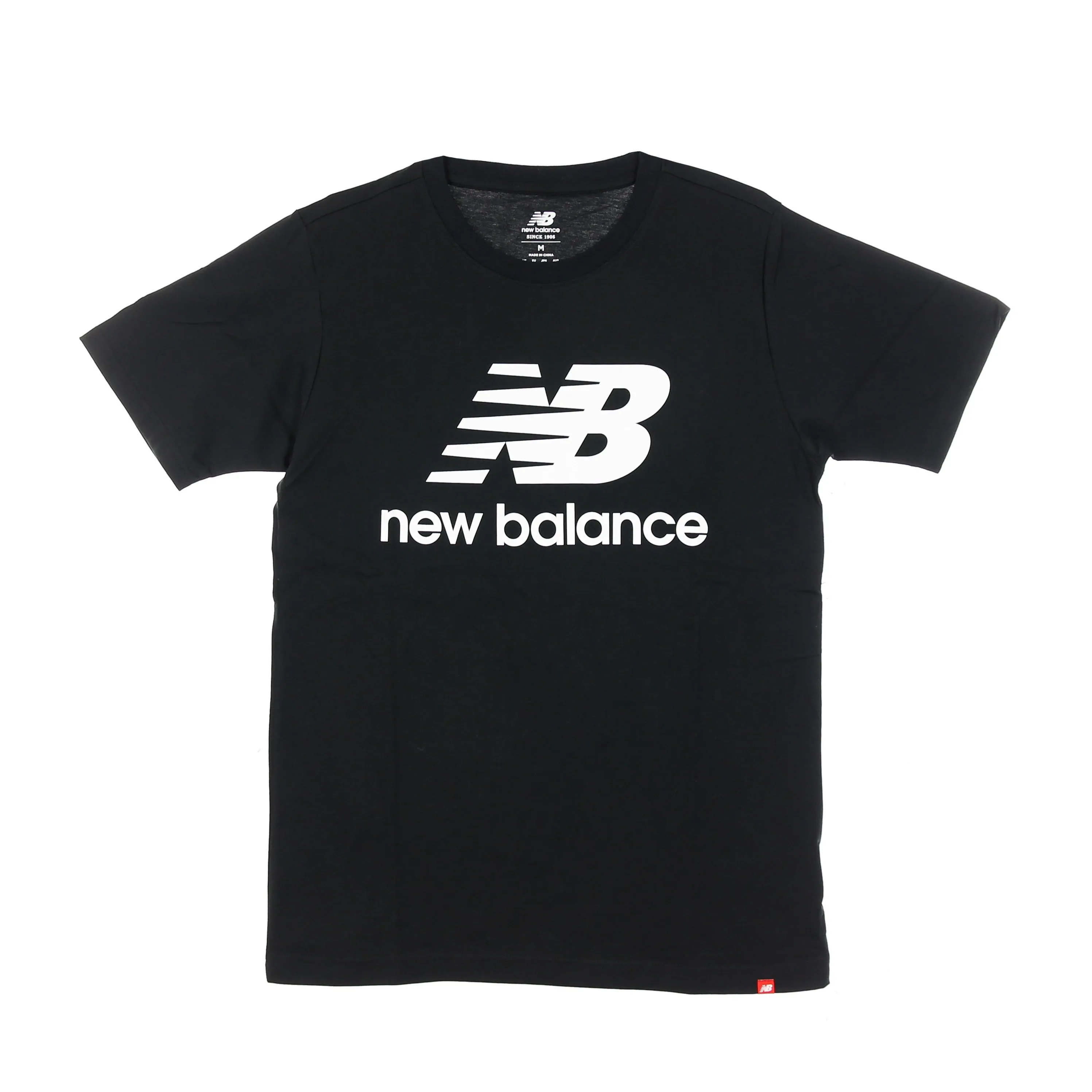 Maglietta Uomo Essentials Stacked Logo Tee Black