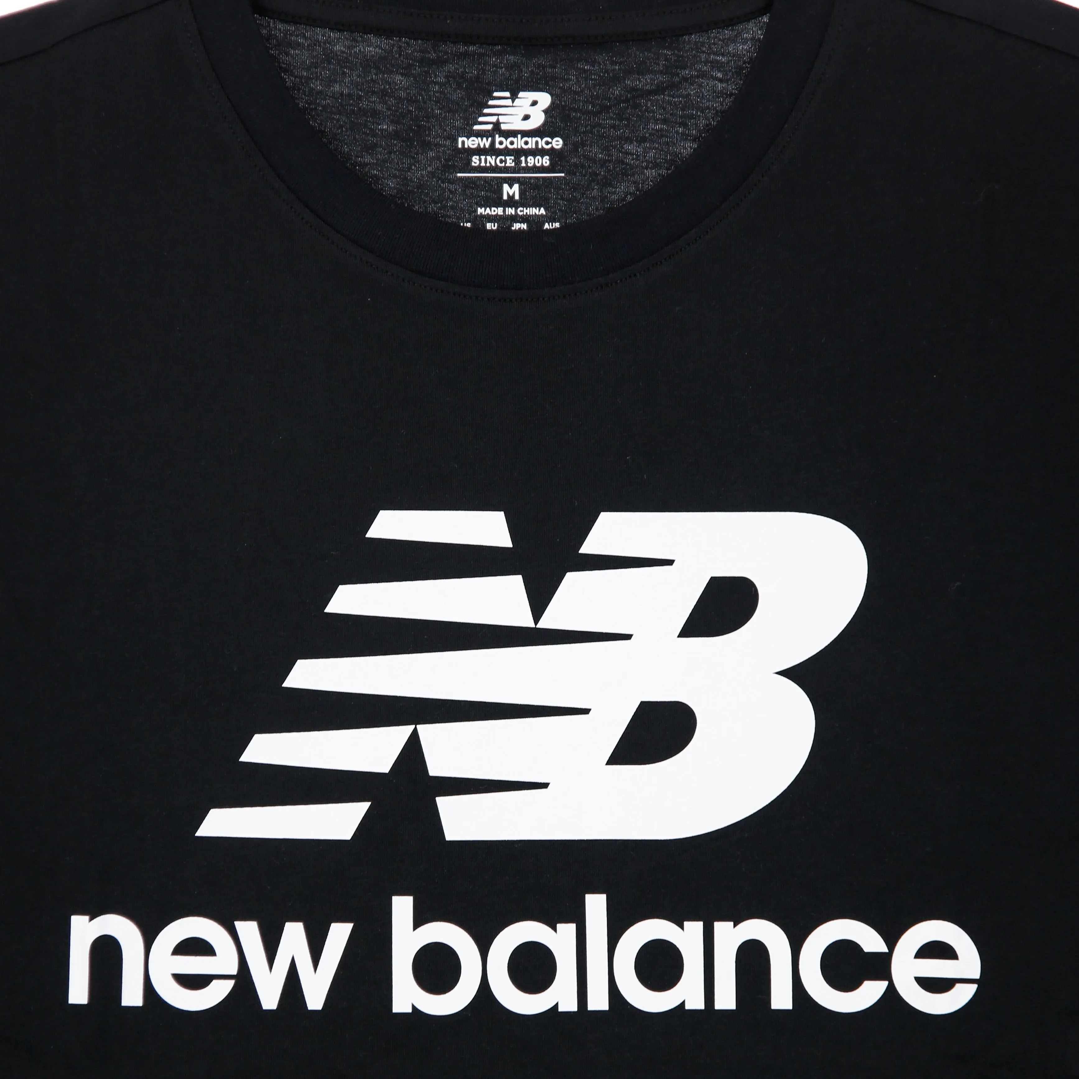 Maglietta Uomo Essentials Stacked Logo Tee Black