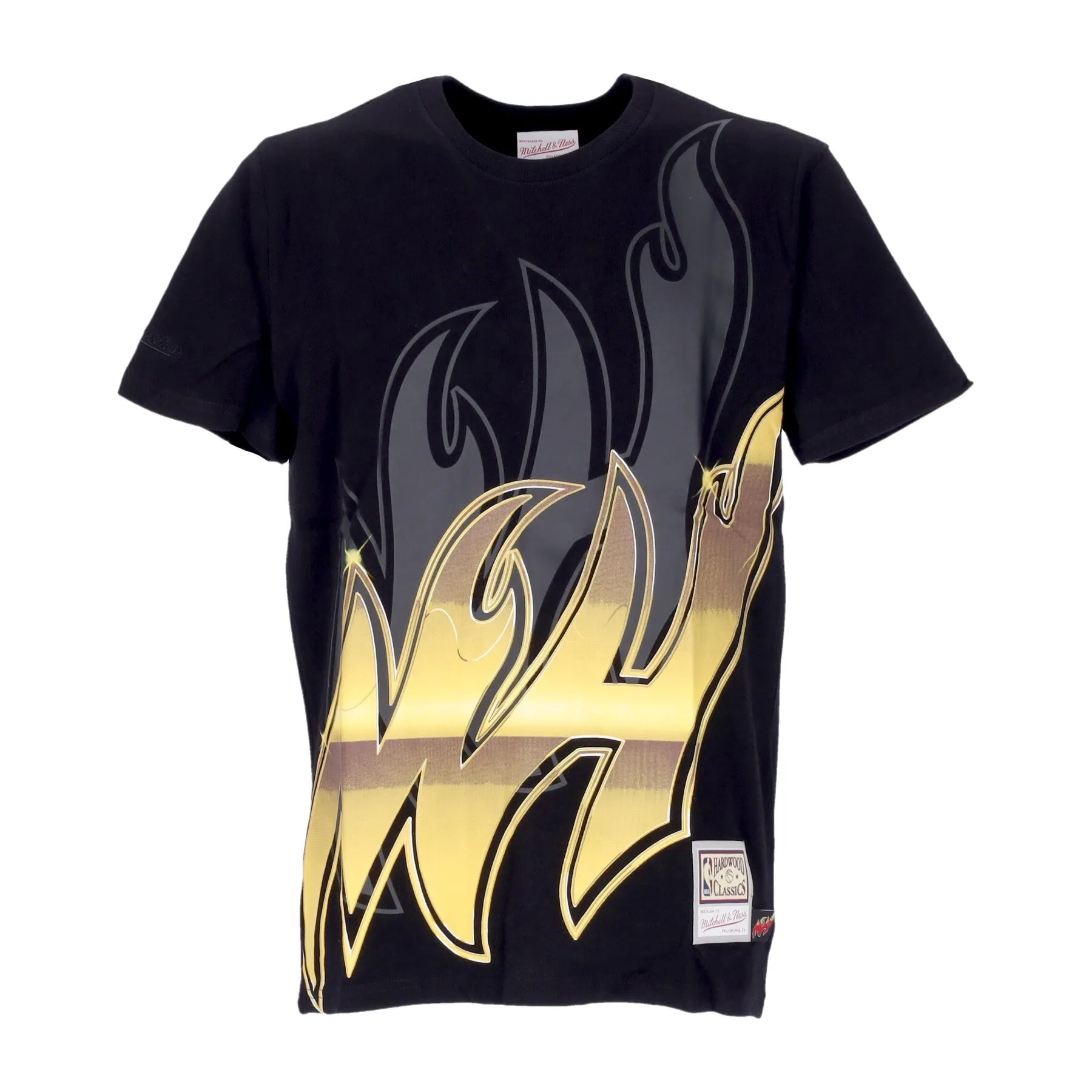 Maglietta Uomo Nba Big Face 4.0 Tee Hardwood Classics Miahea Black/original Team Colors