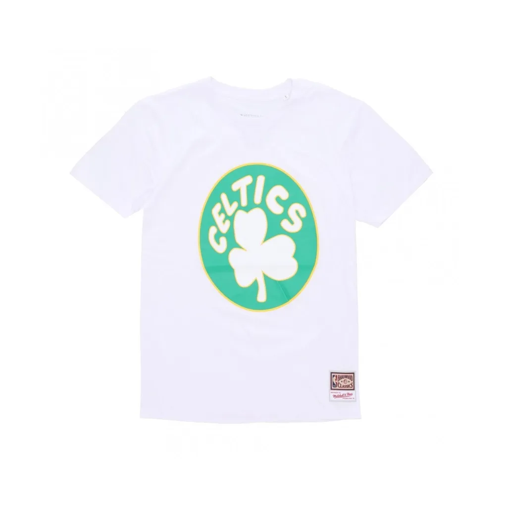 maglietta uomo nba team logo tee hardwood classics boscel WHITE