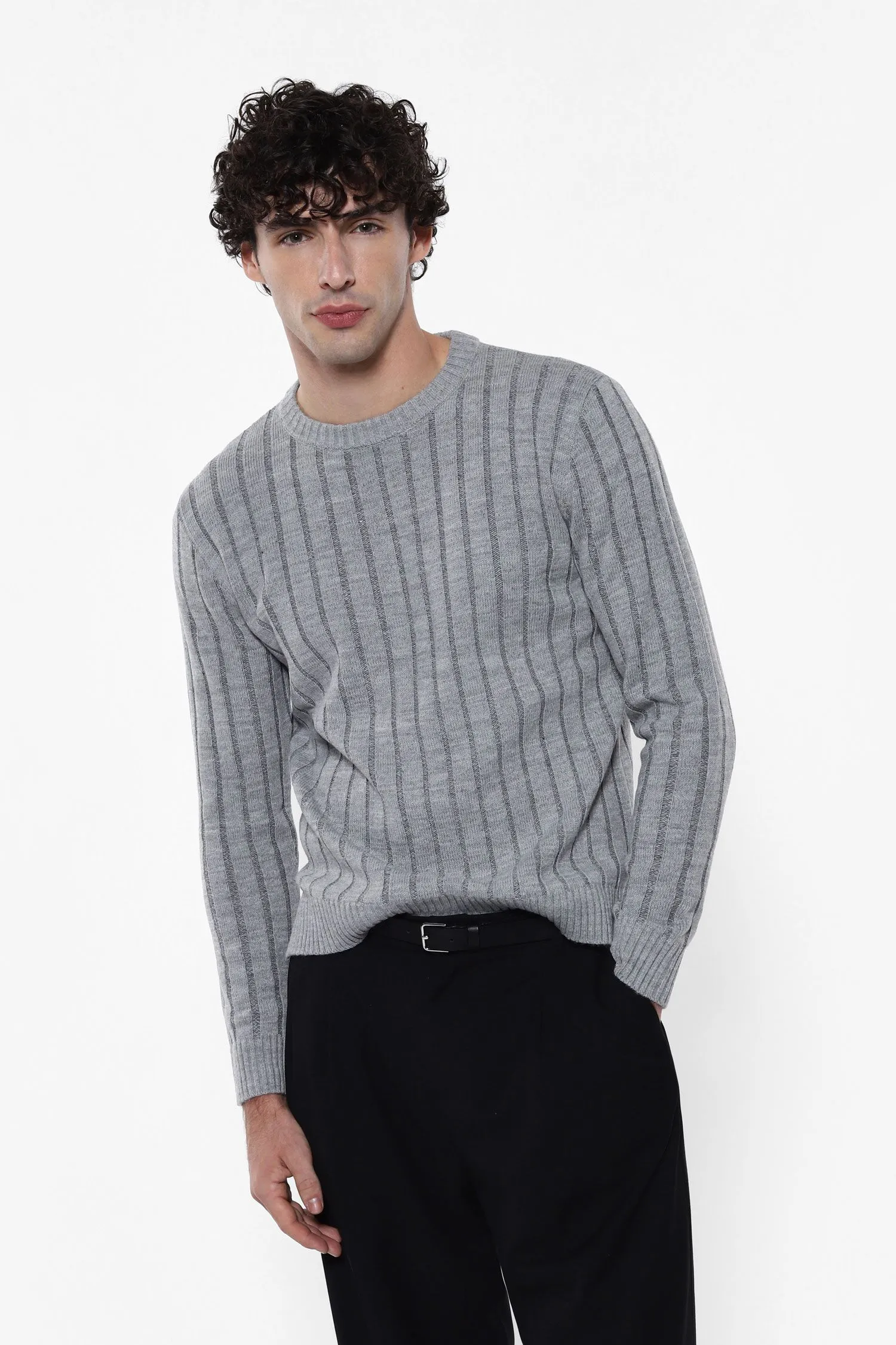   Maglione a righe verticali     