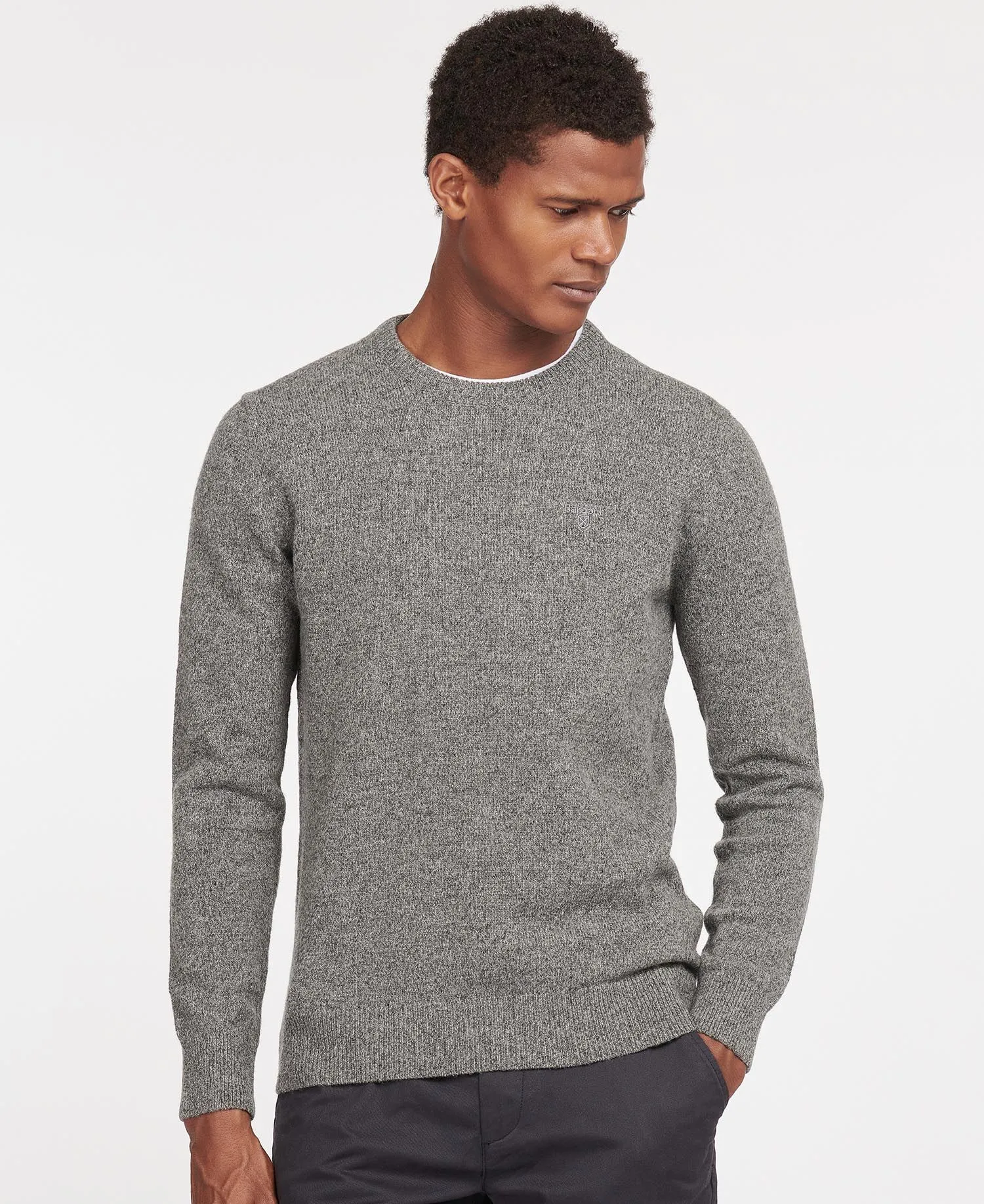 Maglione girocollo Barbour Tisbury Grigio chiaro
