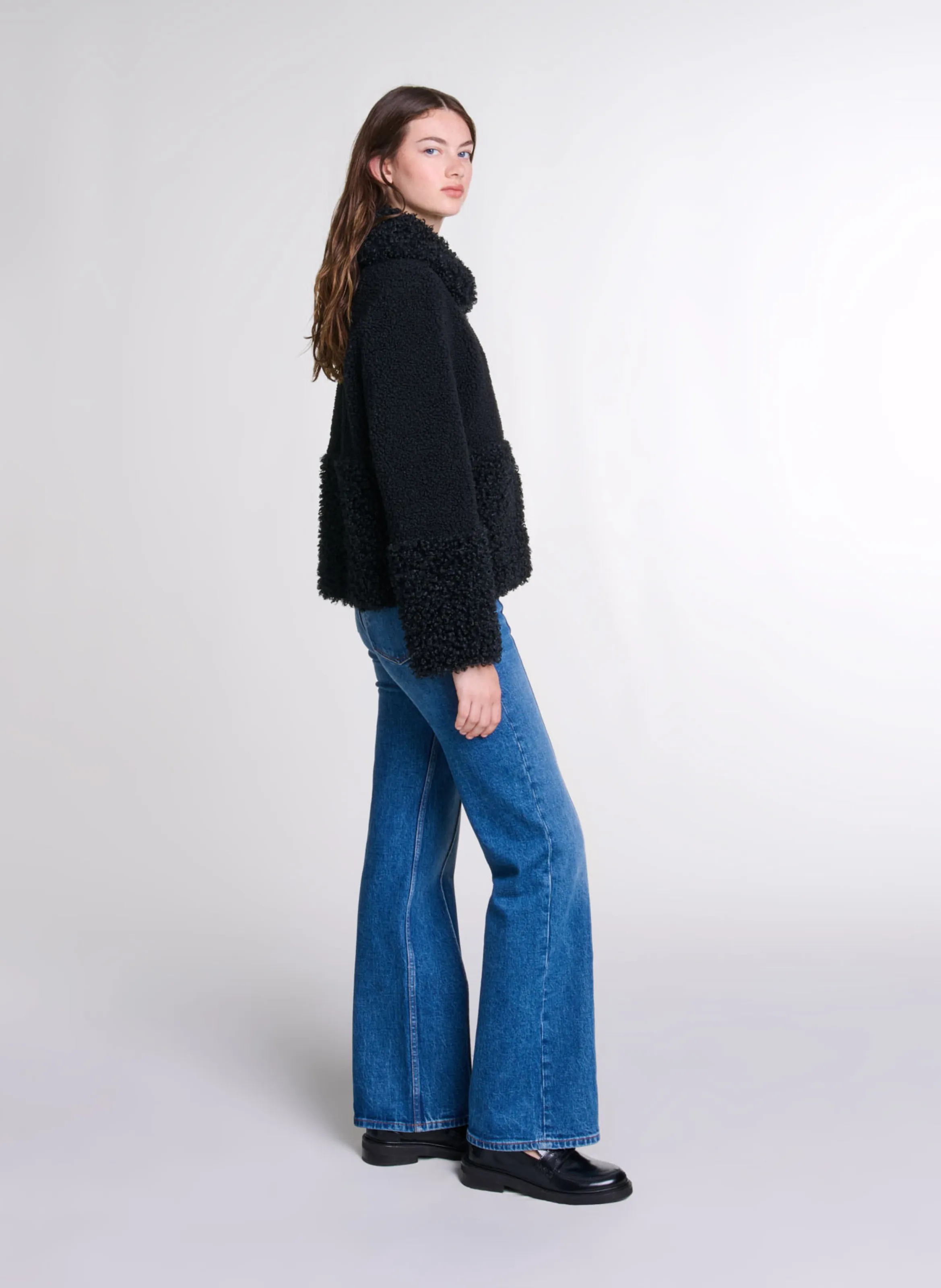  MAJE   Giacca dritta Blair Fancy | Nero