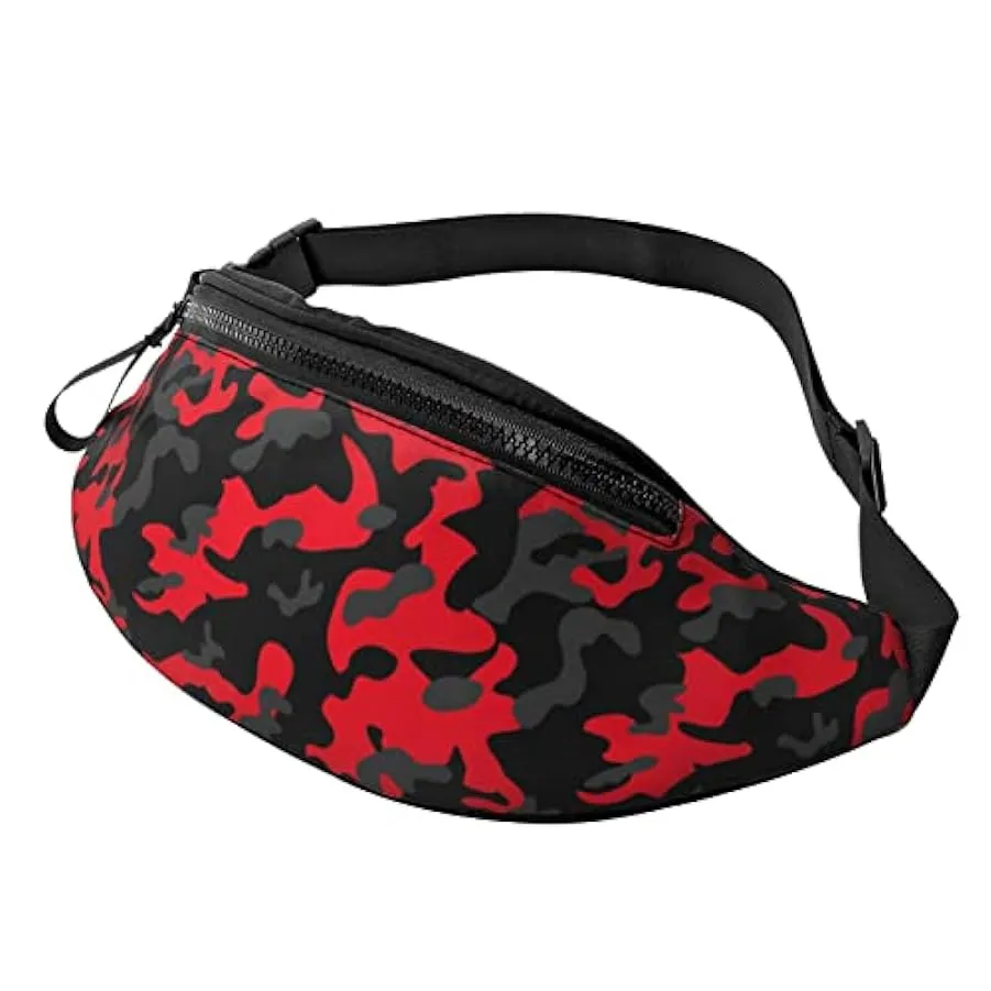 Marsupio da escursionismo Camouflage Red Camo Crossbody Marsupio Marsupio leggero 151768401