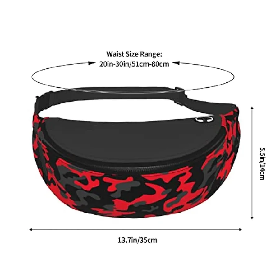 Marsupio da escursionismo Camouflage Red Camo Crossbody Marsupio Marsupio leggero 151768401