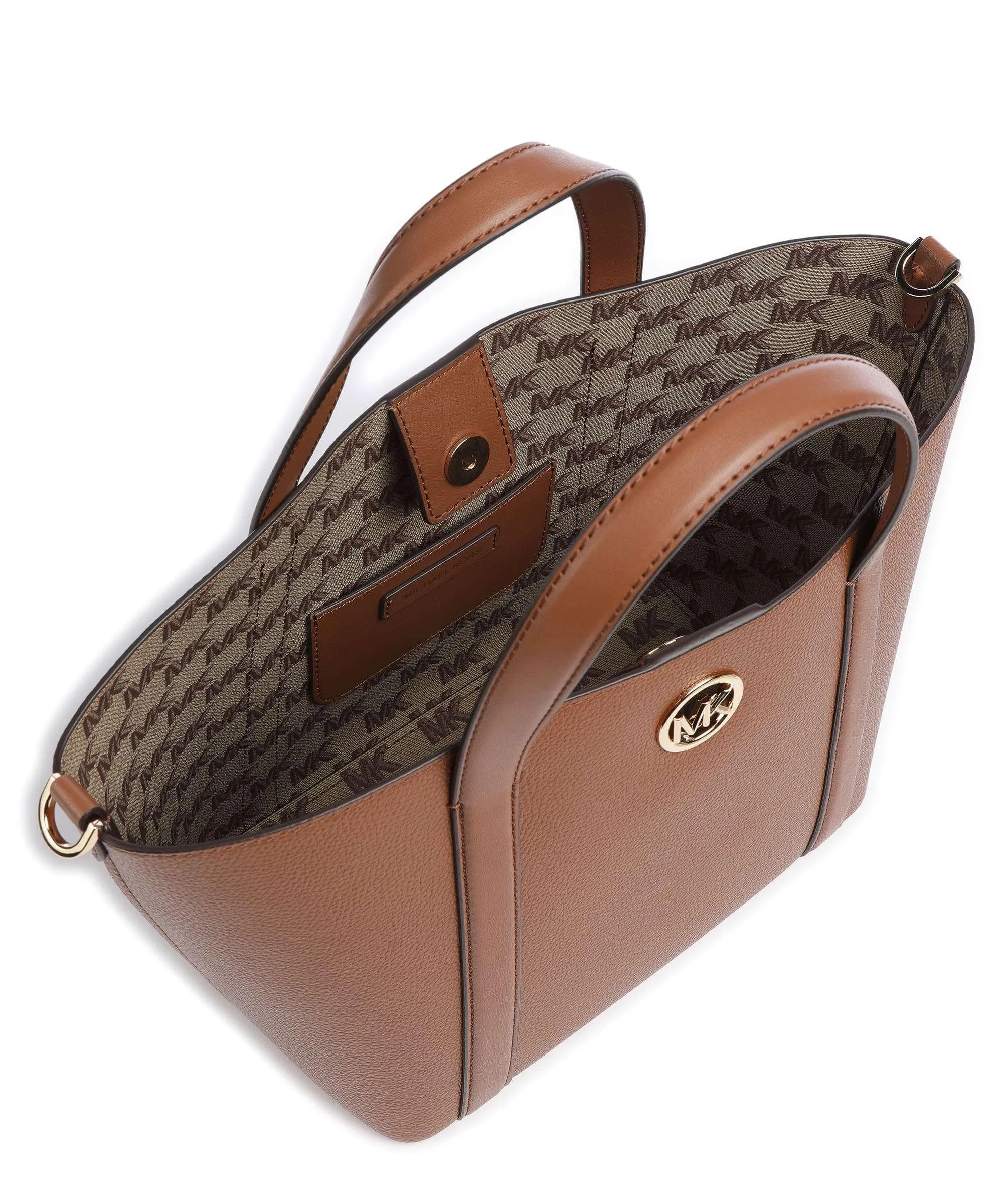  Michael Kors Hadleigh Borsa a mano pelle di vacchetta grana marrone  