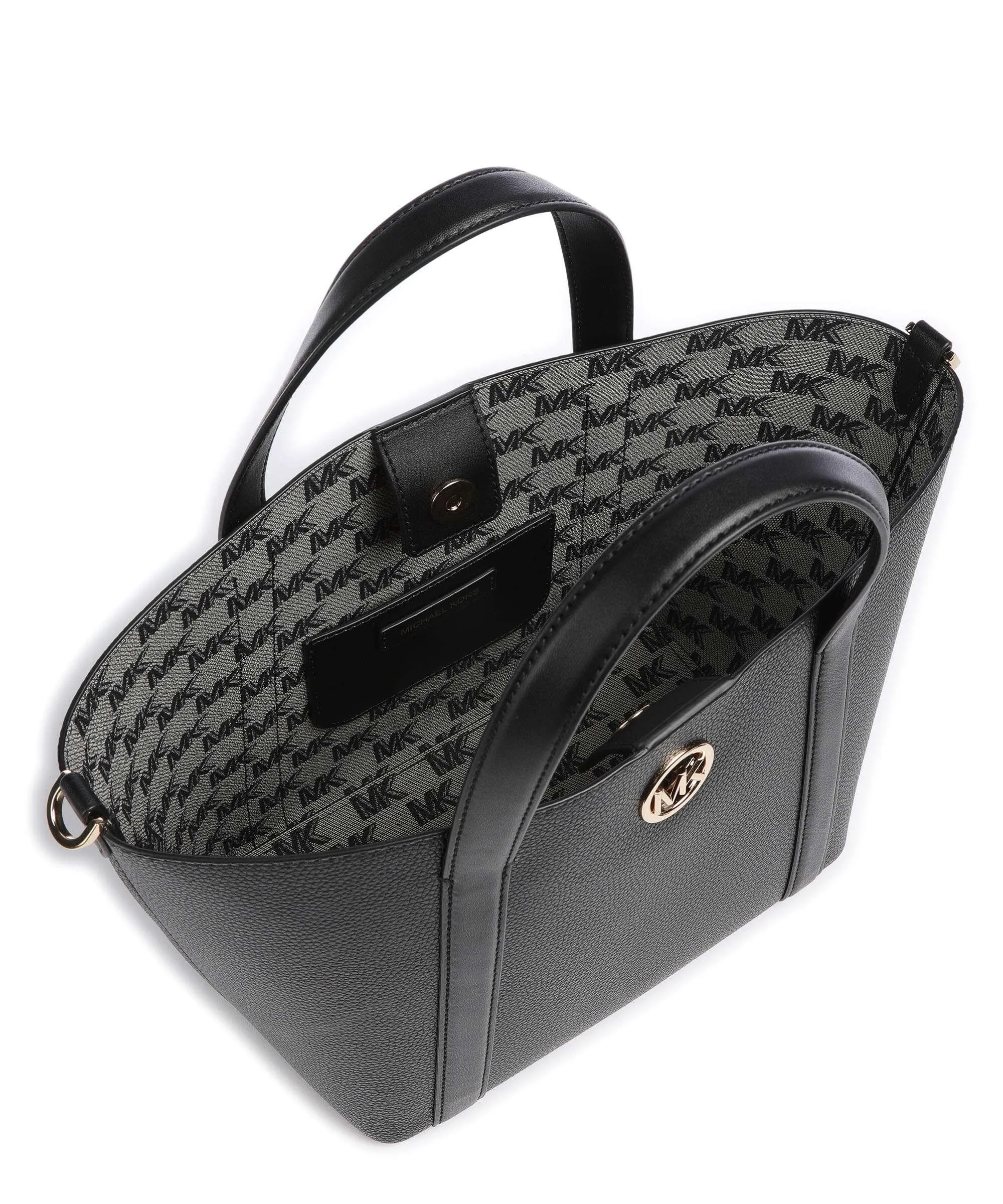  Michael Kors Hadleigh Borsa a mano pelle di vacchetta grana nero  