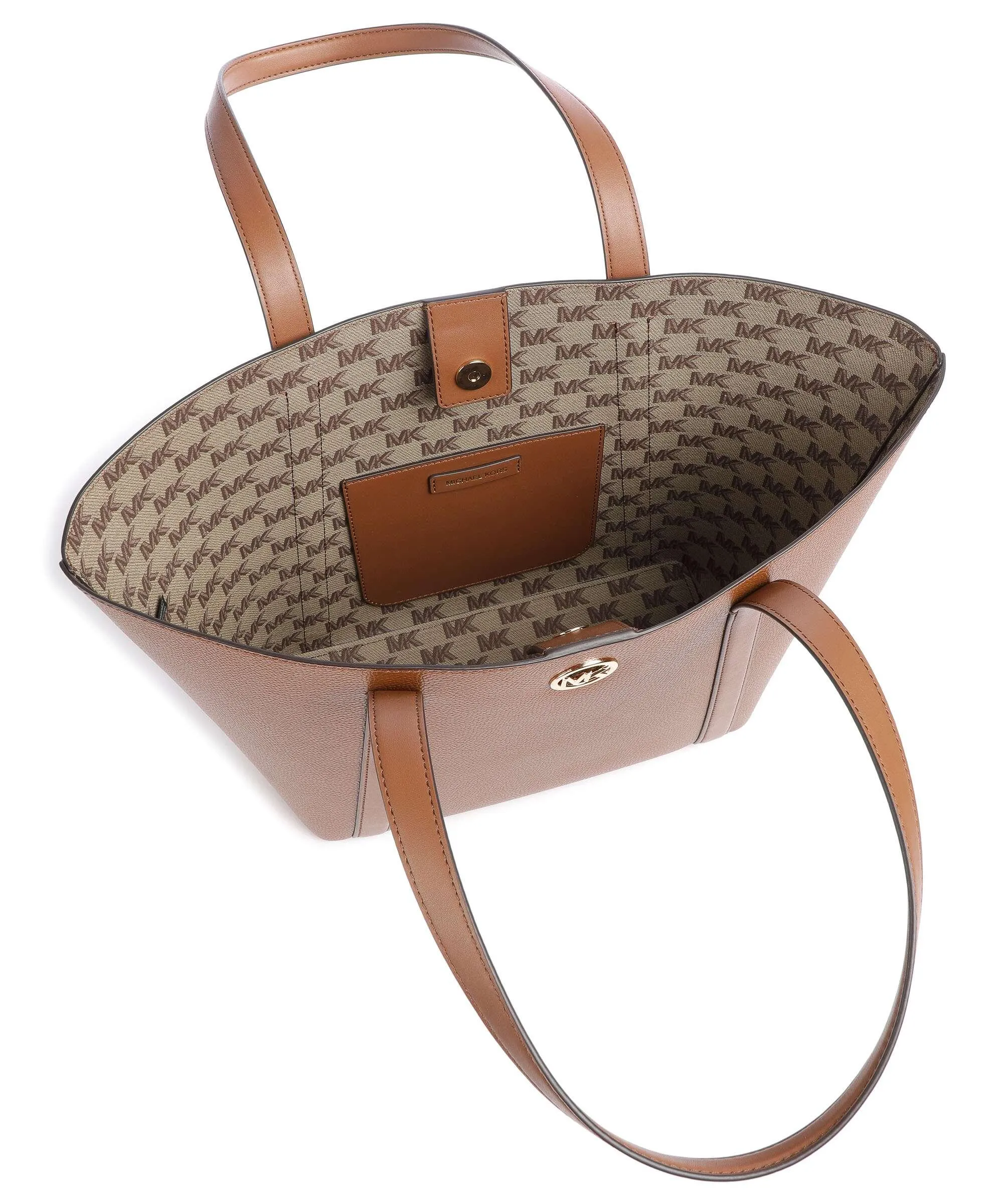  Michael Kors Hadleigh Borsa shopper pelle di vacchetta grana marrone  