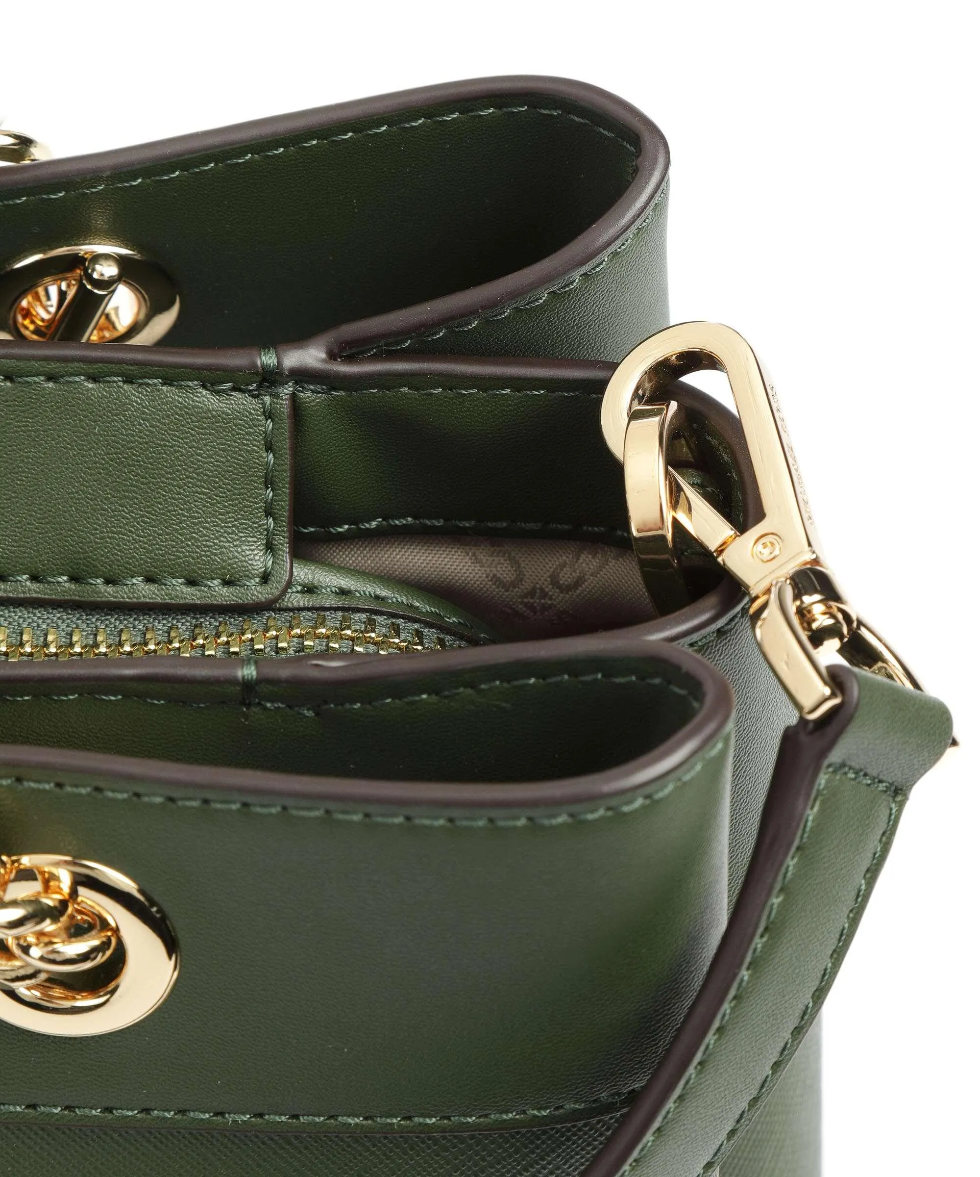  Michael Kors Lori Borsa a mano pelle sintetica verde scuro  