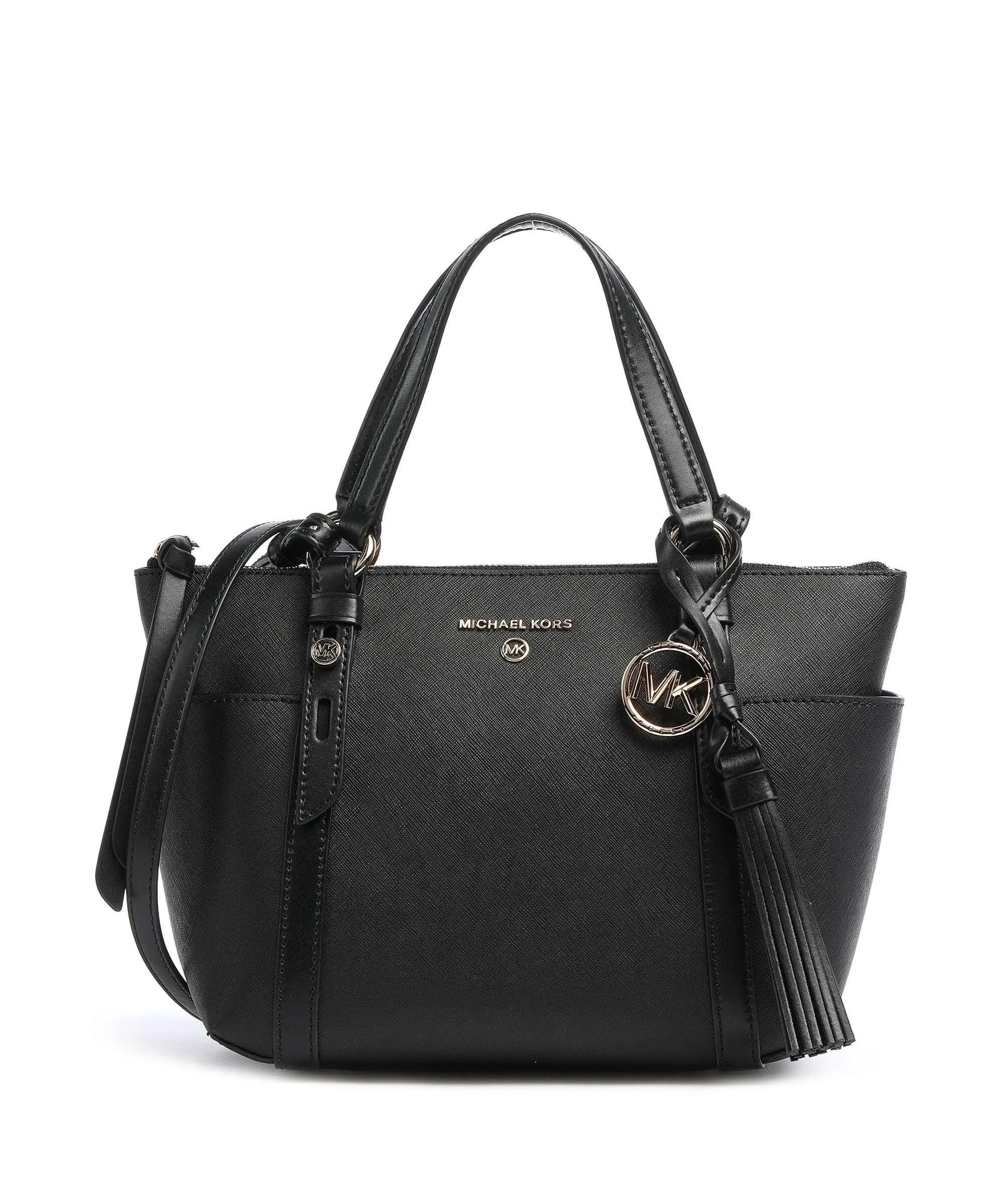  Michael Kors Sullivan Borsa a mano pelle di vacchetta saffiano nero  