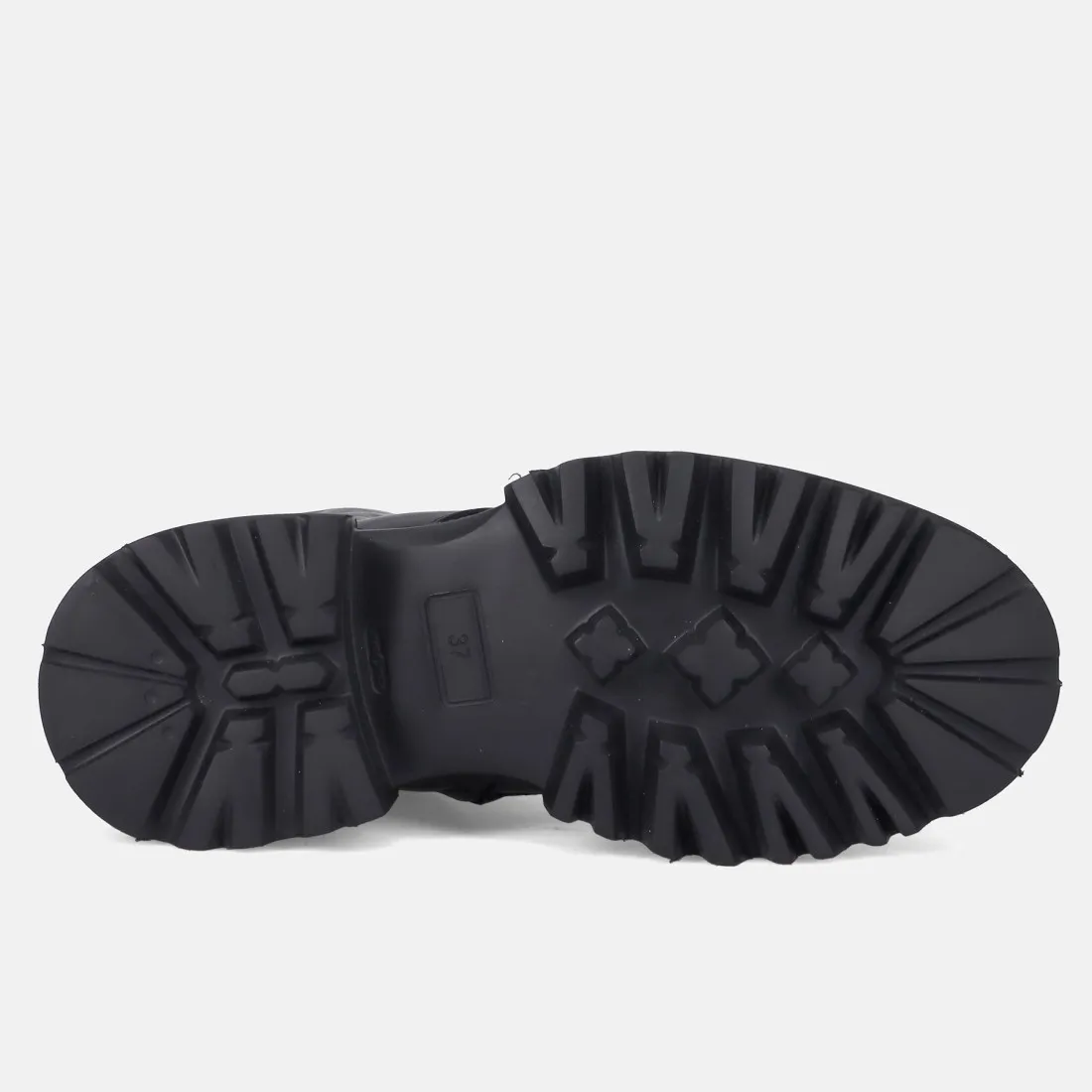 Military boot da donna Vicolo 8 in pelle nera