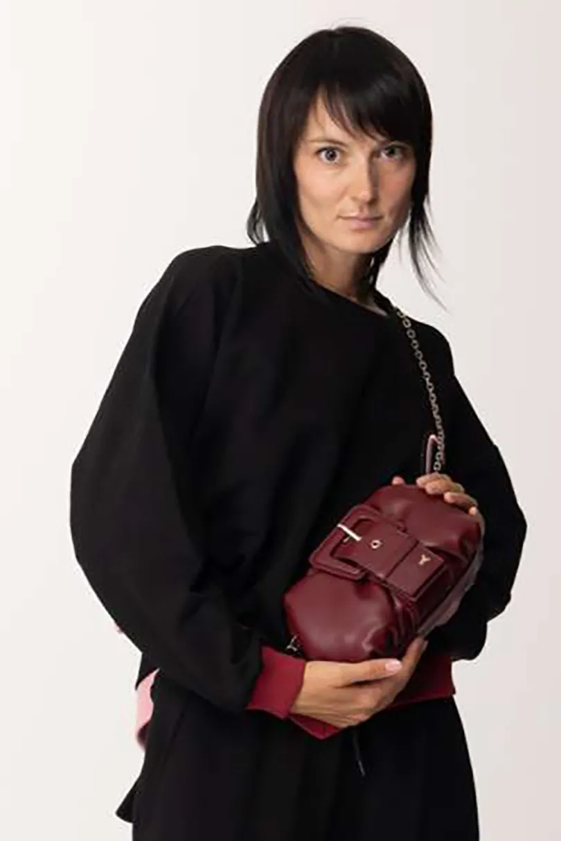 Mini clutch con fibbia Martian Red