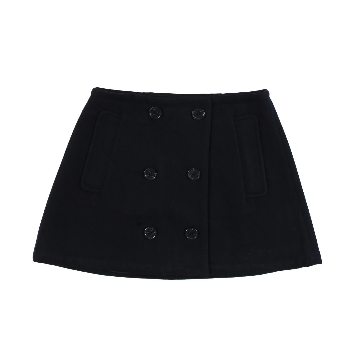 Minigonna Di Lana Blu Navy Bambina E Ragazza