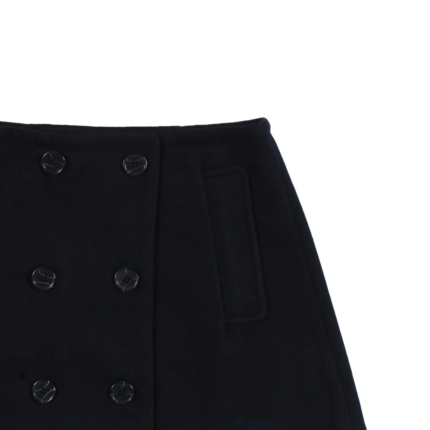 Minigonna Di Lana Blu Navy Bambina E Ragazza