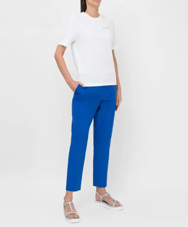 NINA RICCI Pantaloni cropped con overflow monocolore 21ECPA004CO0969