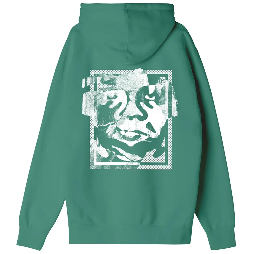 OBEY TORN ICON FACE PREMIUM FRENCH TERRY HOODED FLEECE