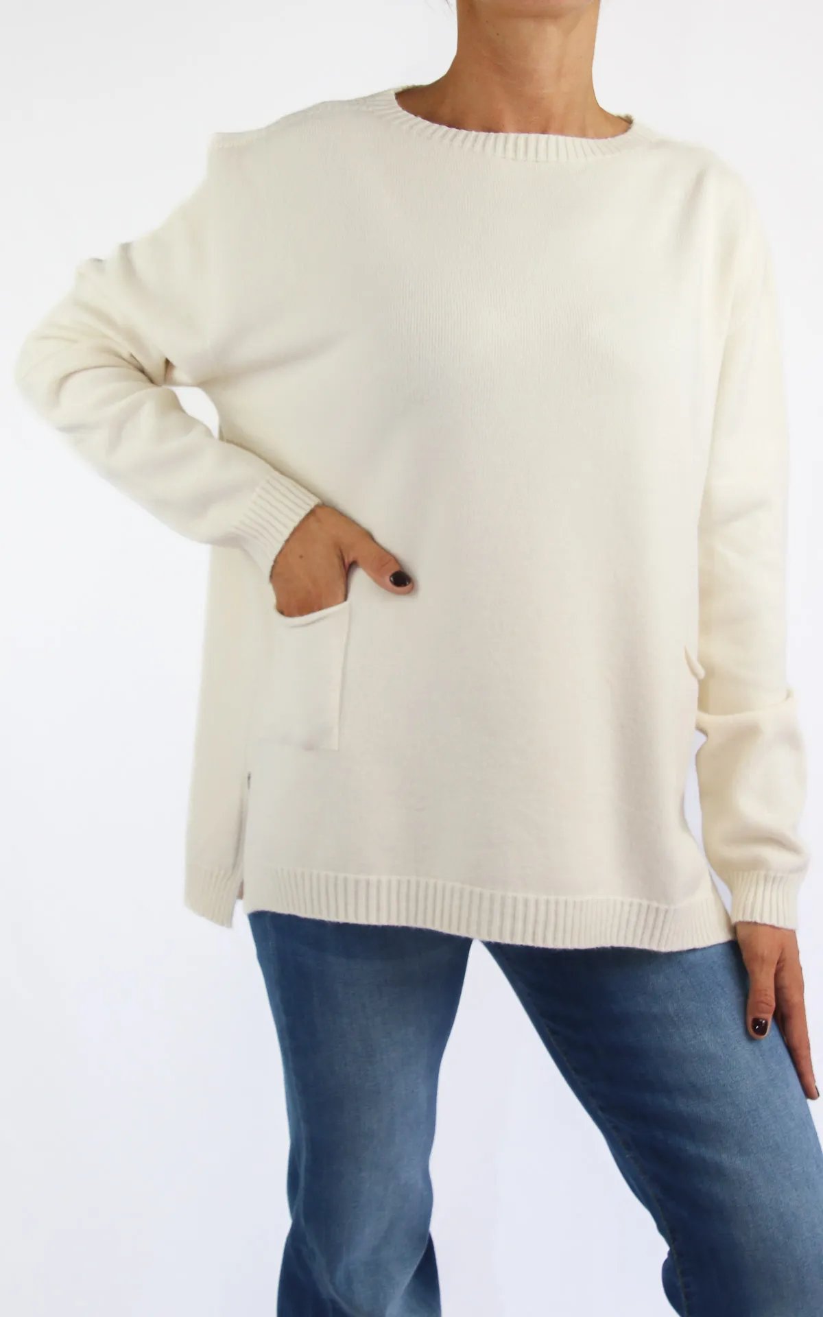 Off-On – maglia con taschino – burro