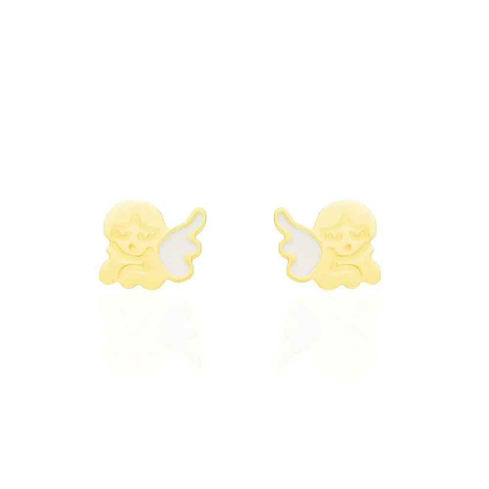 Orecchini Lobo Angelo Mon Petit Oro Giallo 375/1000 1411553