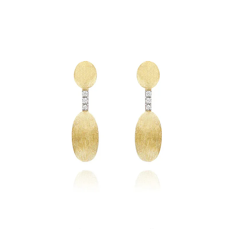 Orecchini NANIS “DANCING ÉLITE” incisi a mano in oro e diamanti Ref. OS3-589