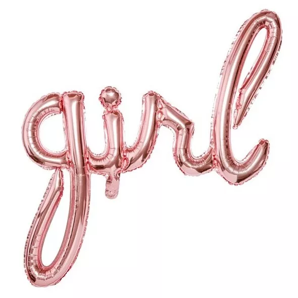Palloncino girl oro rosa 77 x 70 cm