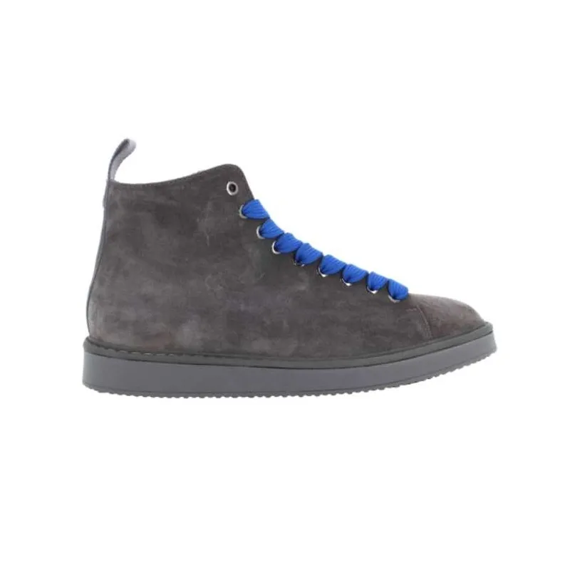 Panchic P01 Ankle Boot Suede Faux Fur Lining Anthracite-Electric Uomo