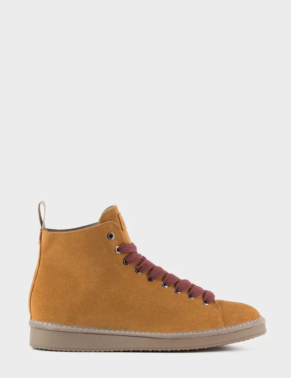 Panchic     Polacchino P01 In Suede Foderato Microfibra Marrone Curry Cognac