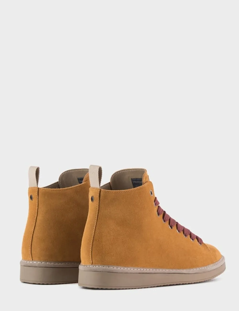 Panchic     Polacchino P01 In Suede Foderato Microfibra Marrone Curry Cognac
