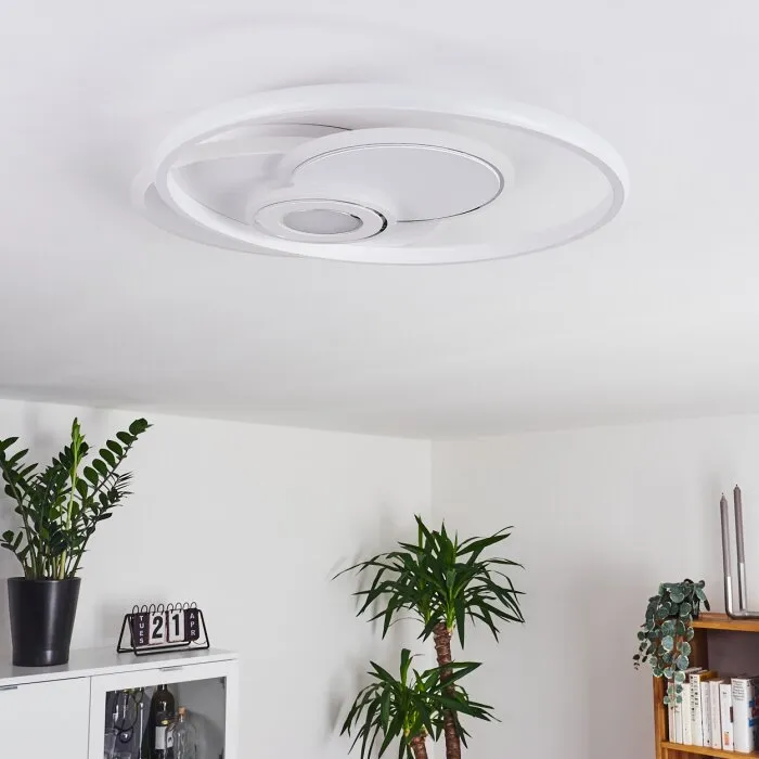 Panchita Plafoniera LED Bianco, 1-Luce, Telecomando
