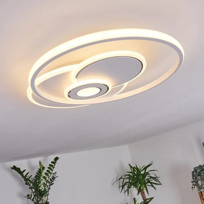 Panchita Plafoniera LED Bianco, 1-Luce, Telecomando