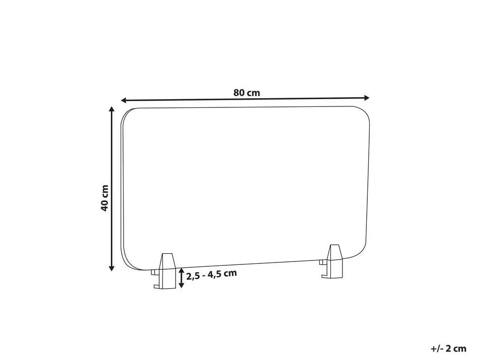 Pannello divisorio per scrivania blu 80 x 40 cm WALLY