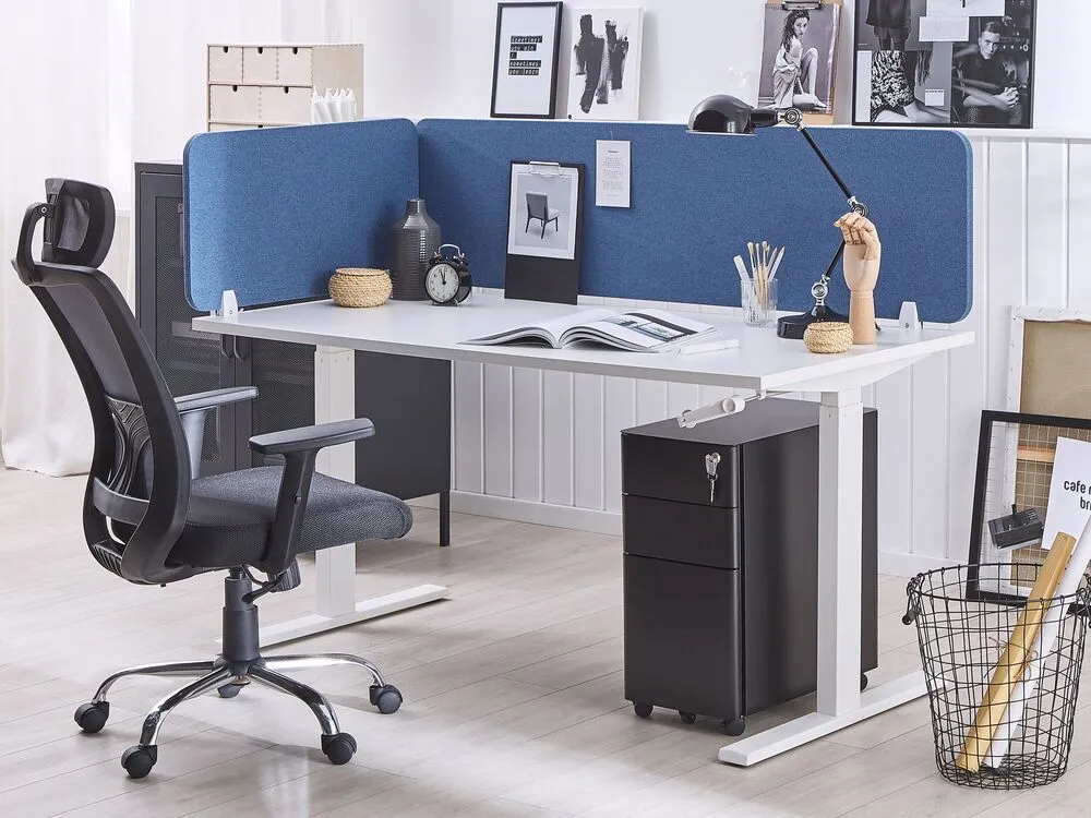 Pannello divisorio per scrivania blu 80 x 40 cm WALLY