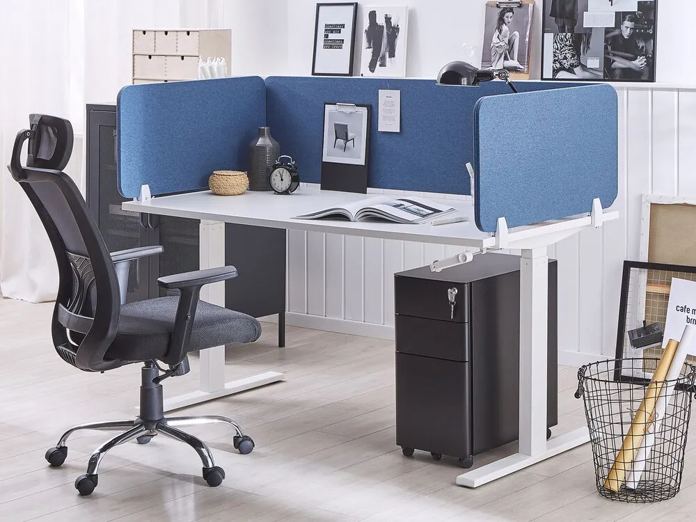 Pannello divisorio per scrivania blu 80 x 40 cm WALLY