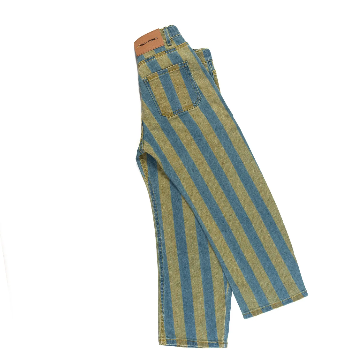 Pantalone Denim A Righe Verticali