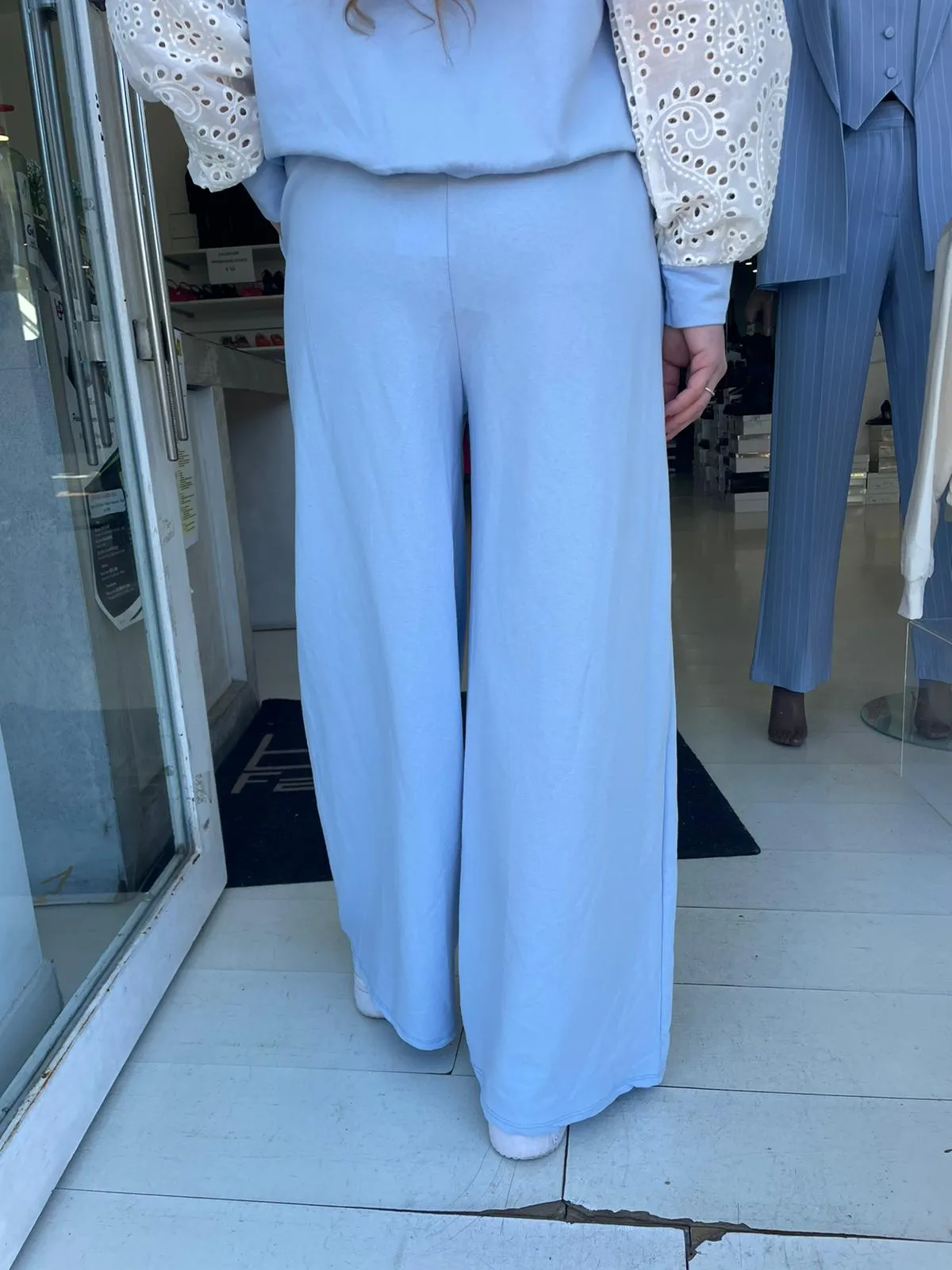pantalone felpa largo