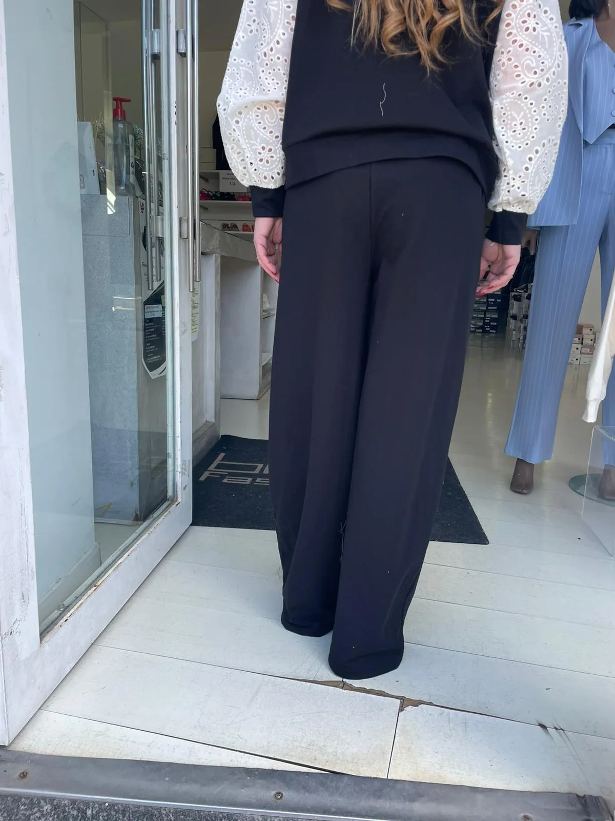 pantalone felpa largo