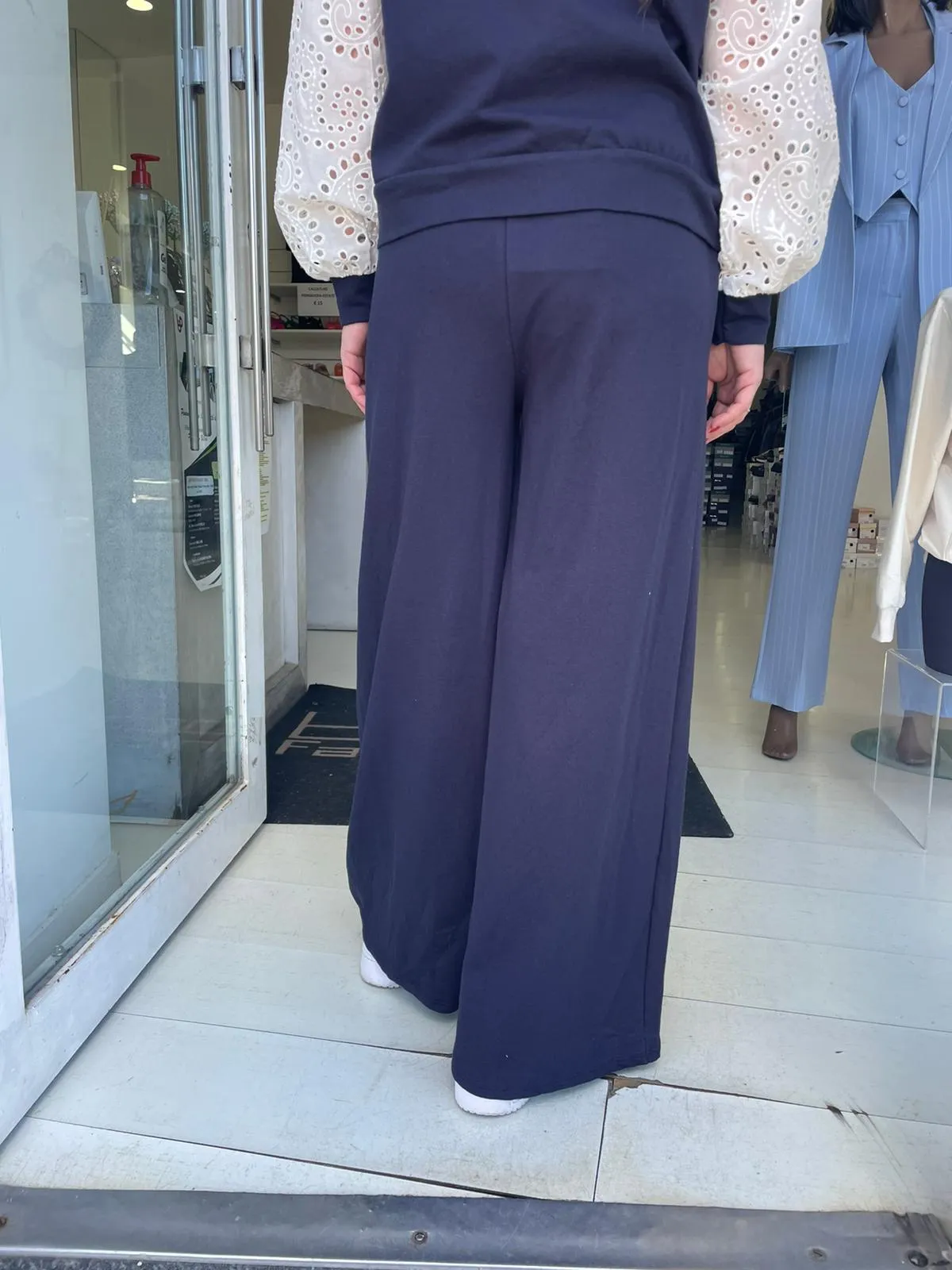 pantalone felpa largo