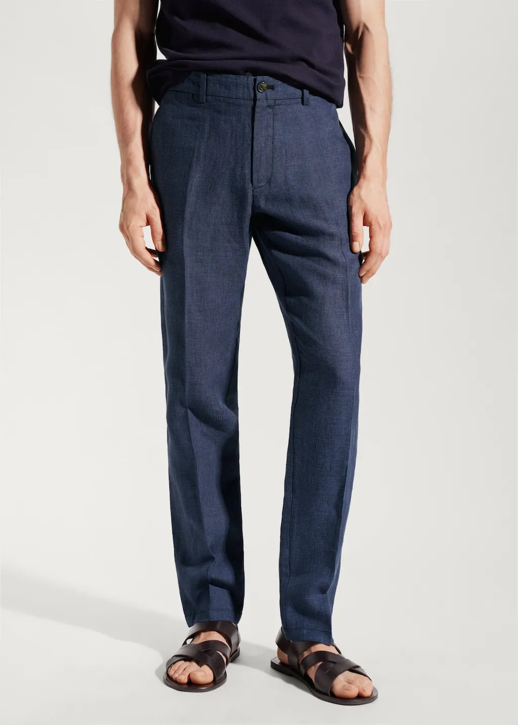 Pantaloni 100% lino slim fit